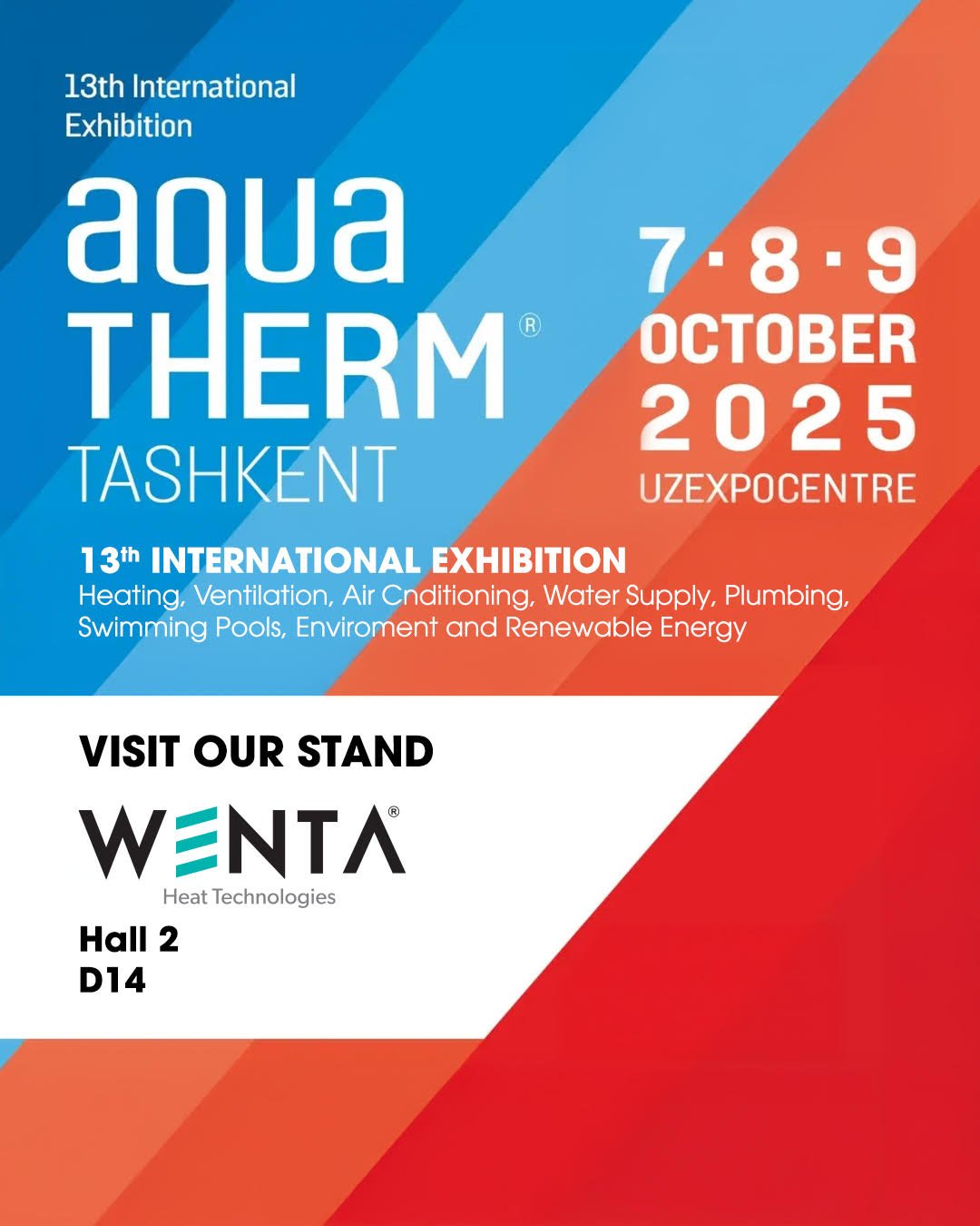 Wenta, AquaTherm Tashkent 2025’te!
